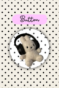 Bunny with Headphones Button